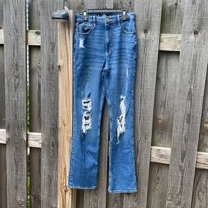 Hollister Ultra High Rise Stacked Vintage Straight Jeans